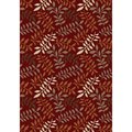 Concord Global 3 ft. 3 in. x 4 ft. 7 in. Chester Leafs - Red 97804